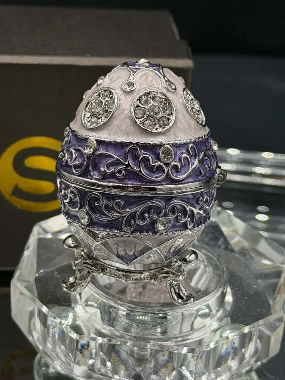 Stauer Empress Violet Faberge-Style Enamel Trinket Box